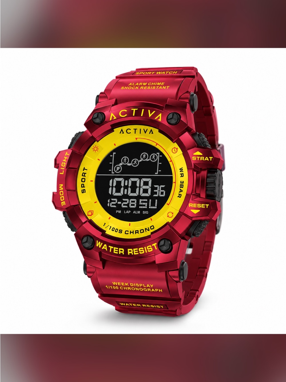 Activa X Invicta Digital Unisex Watch - 50mm,
Red (ACW8082-015)